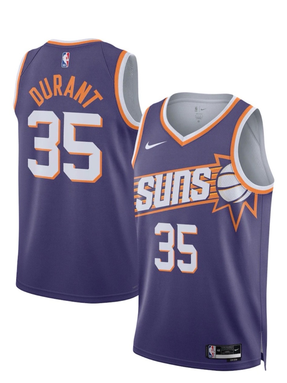 NBA Kevin Durant Phoenix Suns Nike Unisex Swingman Jersey Icon Edition Purple